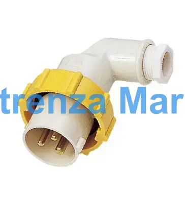 PLUG ANGLE WATERTIGHT IEC, 2P+E AC100-130V YELLOW PI2-2B1