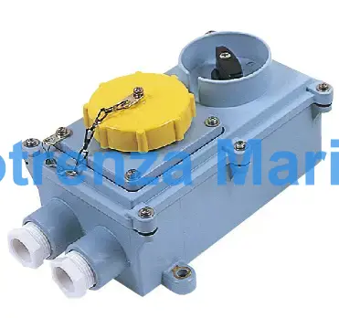 RECEPTACLE W/T IEC TYPE W/LOCK, 2P+E AC100-130V YELLOW RSIL2-2