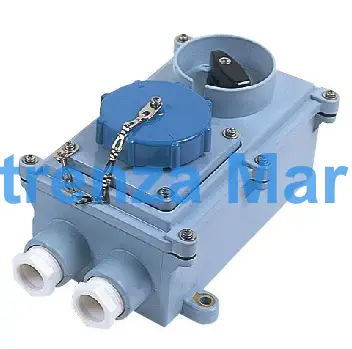 RECEPTACLE W/T IEC TYPE W/LOCK, 2P+E AC200-250V BLUE RSIL2-2