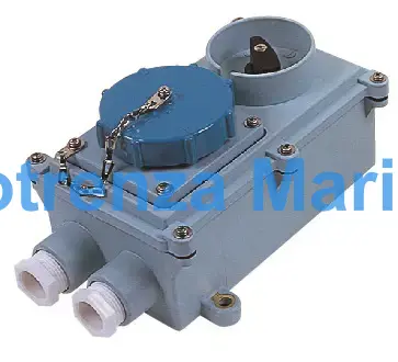 RECEPTACLE W/T IEC TYPE W/LOCK, 3P+E AC200-250V BLUE RSIL2-3