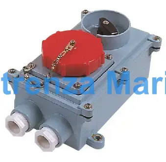 RECEPTACLE W/T IEC W/LOCK 3P+E, AC380-415/440-460V RED RSIL2-3