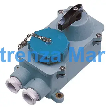 RECEPTACLE W/T IEC W/SWITCH, 2P+E 200-250V BLUE RSI2-22