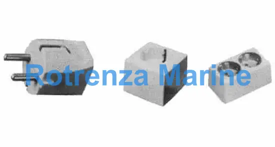 PLUG & SINGLE RECEPTACLE, 2-ROUND PIN SIEMENS NWT