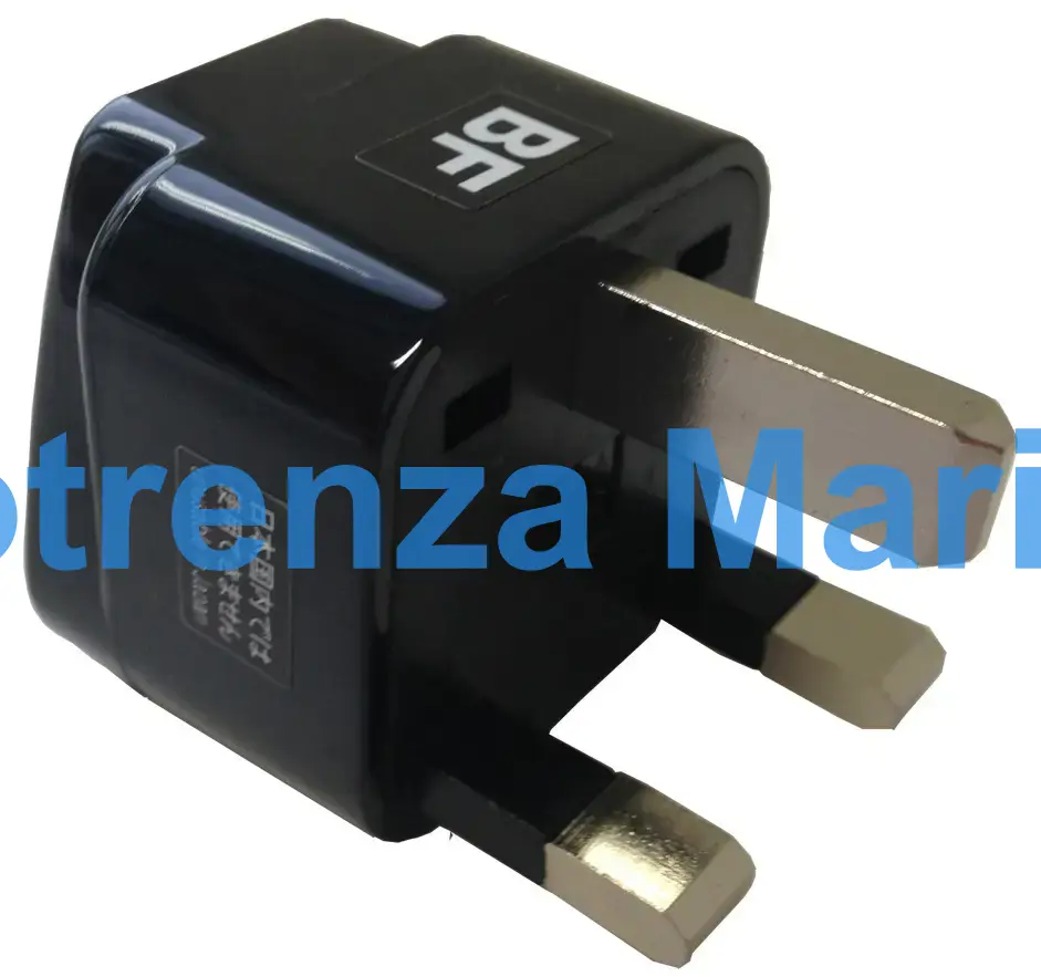 ADAPTOR 3-FLAT PIN (BF) PLUG &, (A/B/C/O/SE/B3/O2) RECEPTACLE