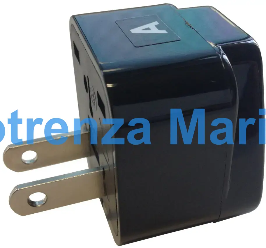 ADAPTOR 2-FLAT PIN (A) PLUG &, (B/C/O/SE/BF/B3/O2) RECEPTACLE