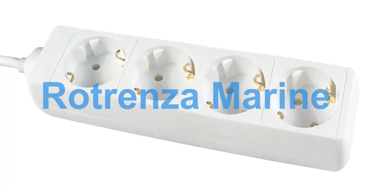 RECEPTACLE 4WAYS EUROPEAN PLUG, 2 ROUND PINS W/3MTR CORD