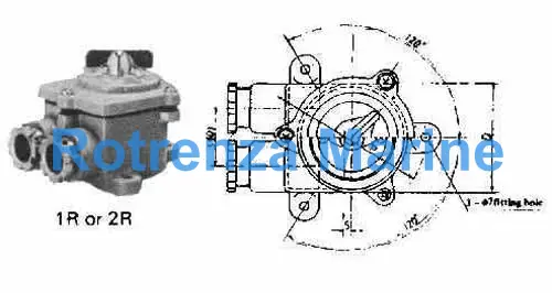 SWITCH ROTARY SMALL WATERTIGHT, TYPE#2R CAST-IRON