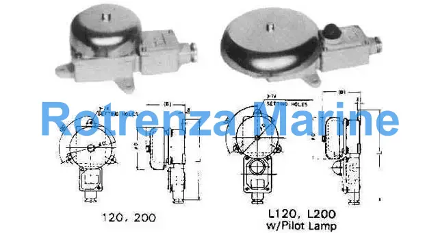 BELL ALARM WATER TIGHT, TYPE#L120 W/PILOT LAMP DC22V