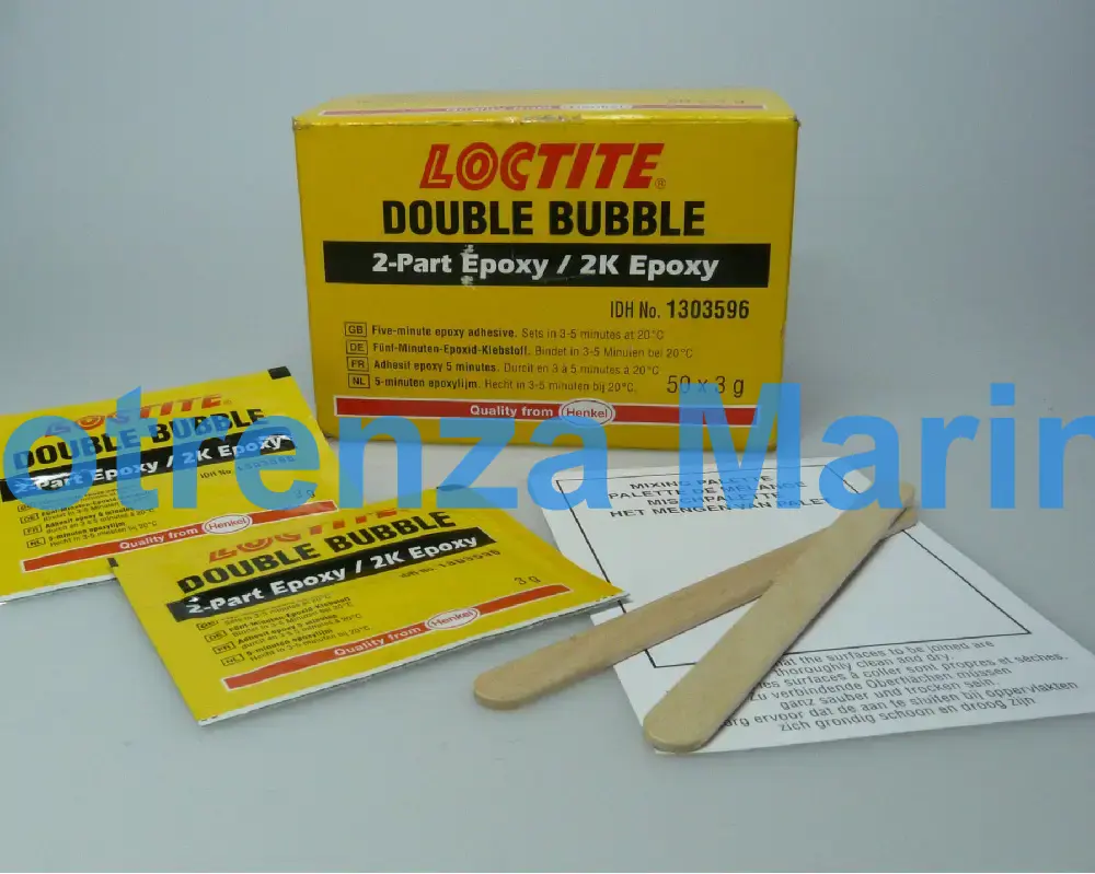 ADHESIVE EPOXY DOUBLE BUBBLE, LOCTITE CLEAR 3GRM