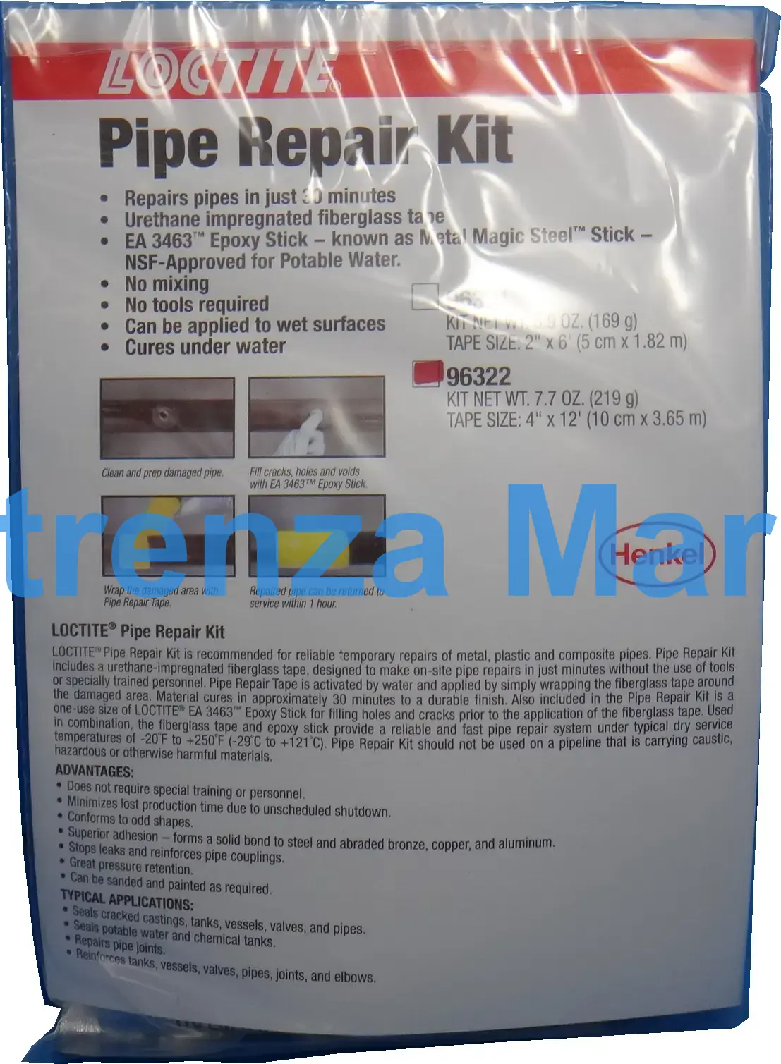 PIPE REPAIR KIT LOCTITE 5070, TAPE SIZE W50MMXL1800MM 