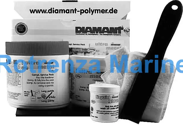 PUTTY ULTRAMETAL CERAMIC STEEL, DIAMANT 1KG 