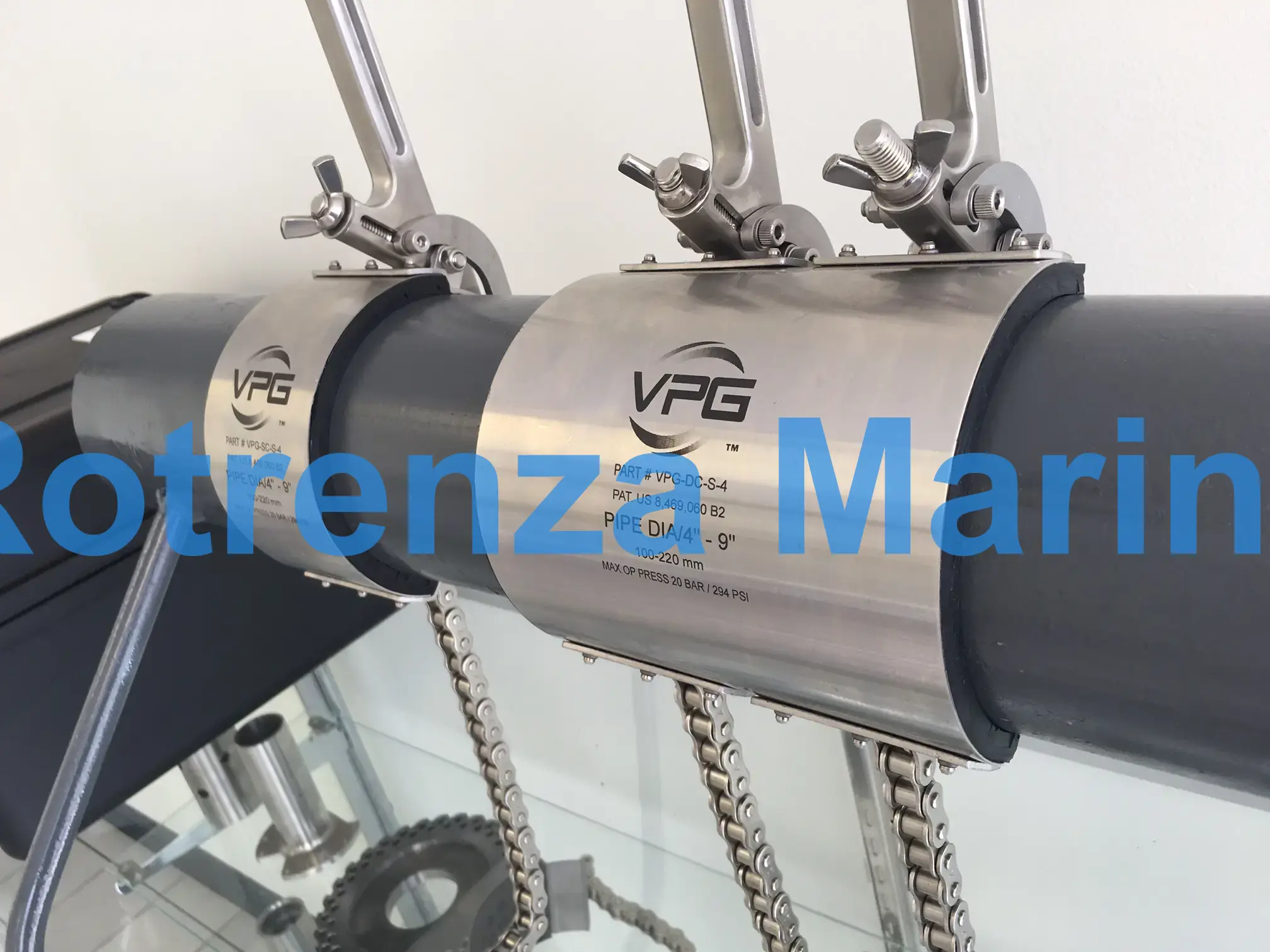 PIPE REPAIR SYSTEM EMERGENCY, TRIPLE CLAMP W210MM VPG-TC-S-1