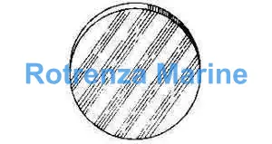 PORTHOLE GLASS FROST, 412MM DIAMX15MM THICK