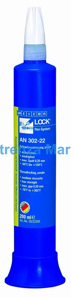 ADHESIVE ANAEROBIC THREADLOCK, WEICON AN302-22 200ML