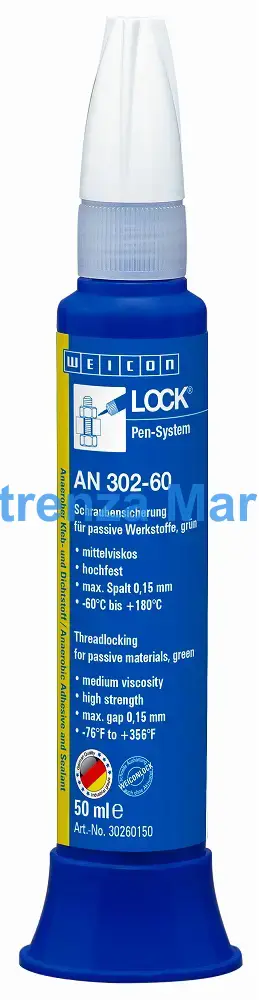 ADHESIVE ANAEROBIC THREADLOCK, WEICON AN302-60 50ML