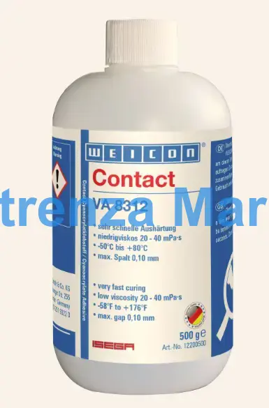 ADHESIVE CONTACT CYANOACRYLATE, WEICON VA 8312 500GRM