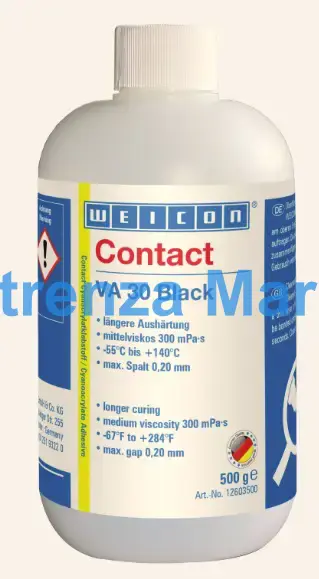 ADHESIVE CONTACT CYANOACRYLATE, WEICON VA 30 BLACK 500GRM