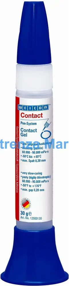 ADHESIVE CONTACT CYANOACRYLATE, WEICON CONTACT GEL 30GRM