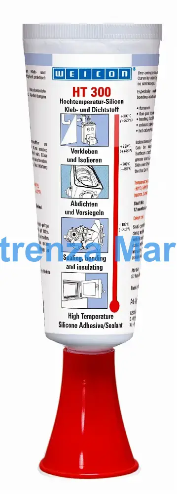 ADHESIVE ONE-COMPONET WEICON, SILICONE HT 300 RED 85ML
