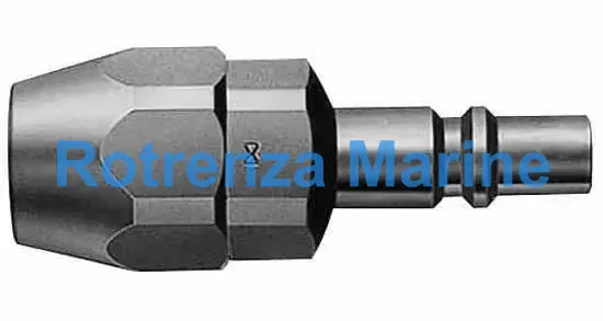QUICK COUPLER PLUG FOR FUELGAS, FLARED END 5MM ID HOSE S33PN