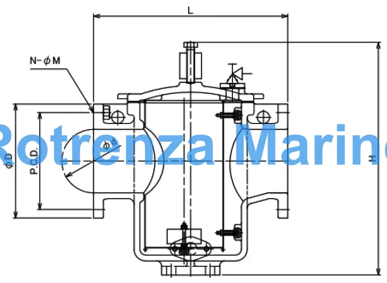 WATER FILTER CAN CASTING STEEL, NOM DIA 131MM