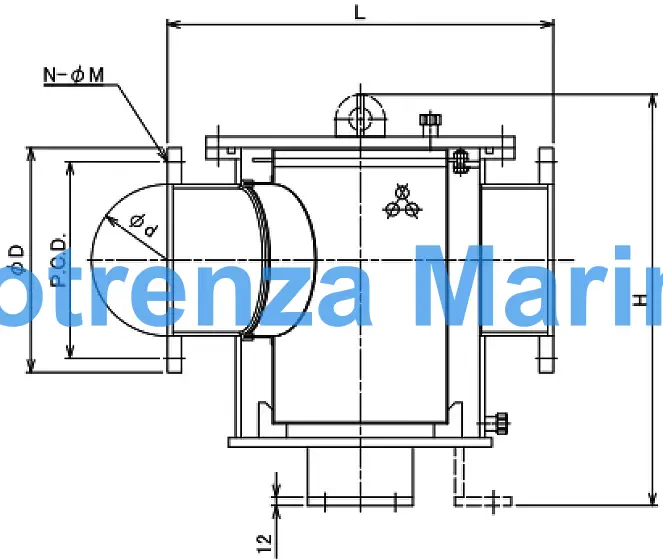 WATER FILTER CAN CASTING STEEL, NOM DIA 650MM