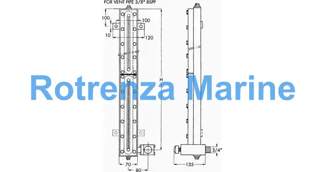 GAUGE LEVEL FOR OIL (DIN), WITH FURTHER DETAIL