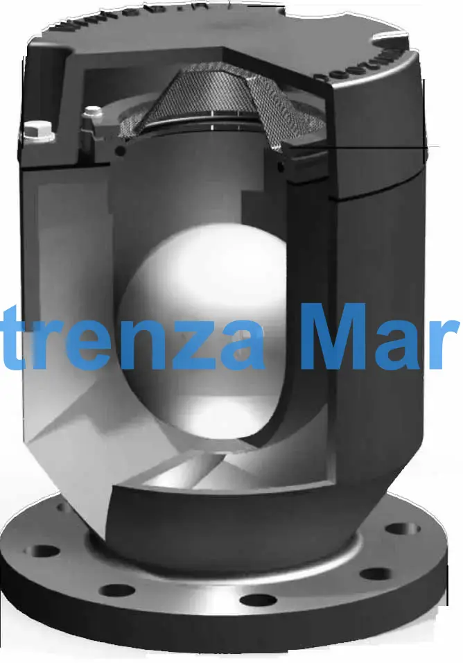 AIR VENT HEAD DIN WINTEB PN10, WIN2000 TYPE 1 W/SCREEN 100MM