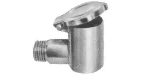 OIL CUP ELBOW BRASS, 32MM DIAMXPF 1/4