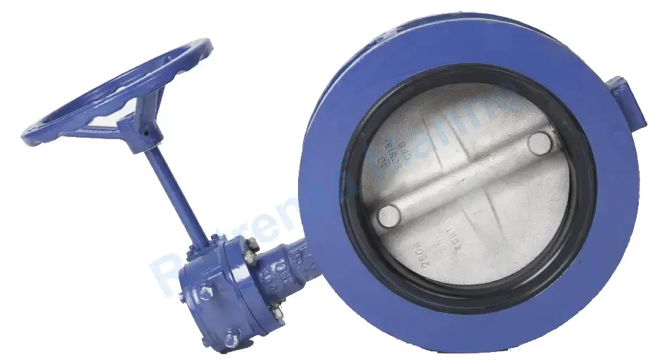 BUTTERFLY VALVE DOUBLE FLANGED, W/GEAR BOX N.CAST IRON 65MM