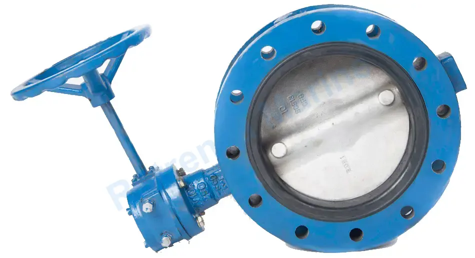 BUTTERFLY VALVE DOUBLE FLANGED, W/GEAR N.CAST IRON 10KG 150MM