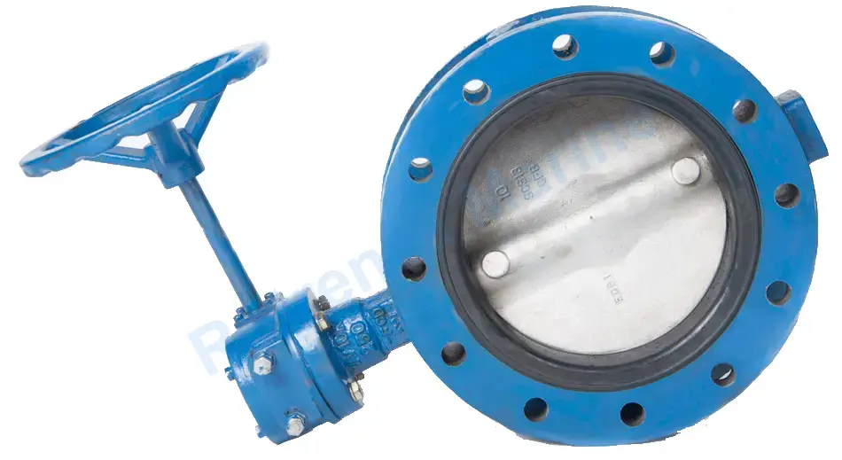 BUTTERFLY VALVE DOUBLE FLANGED, W/GEAR N.CAST IRON 5KG 50MM