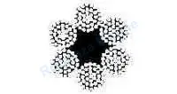 ROPE WIRE BLACK 6X37, 6.3MM DIAX200MTR