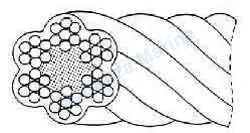 ROPE WIRE VINYL COVERED GALV, FOR ANTENNA O.D.10X12MM