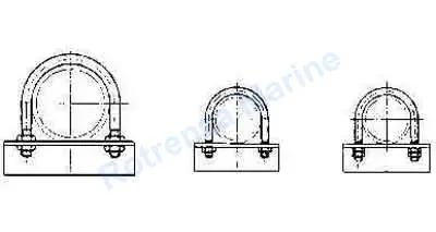 U-BOLT STEEL PIPE 150A M16